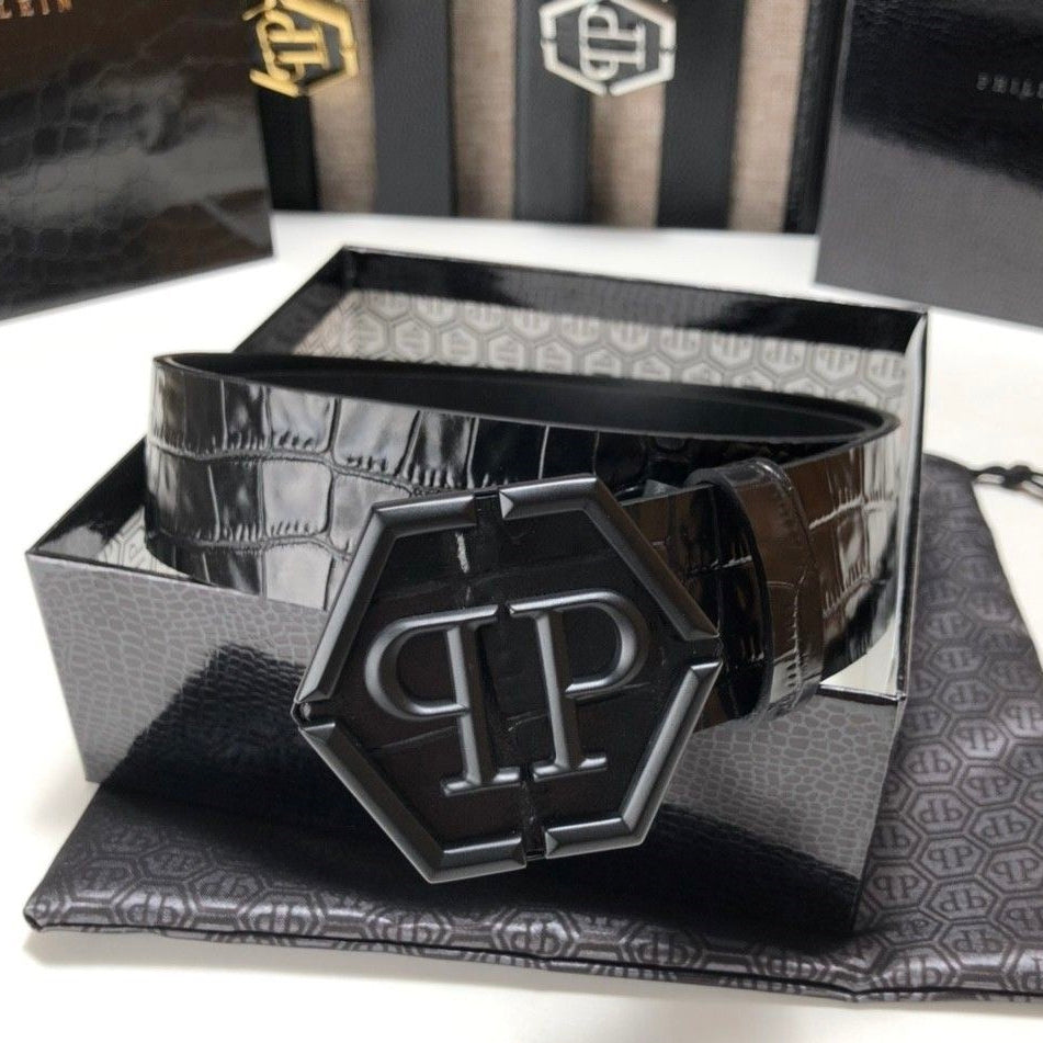 PP Leather Logo Belt#15