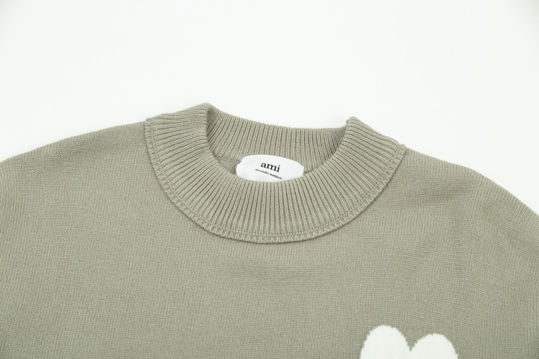 AMI PARIS Cotton and wool sweater