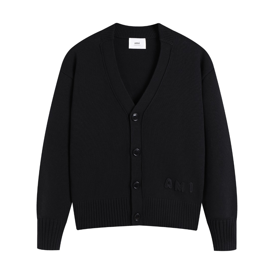 AMI PARIS Cotton and wool sweater