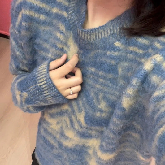 Angora wool knitted sweater