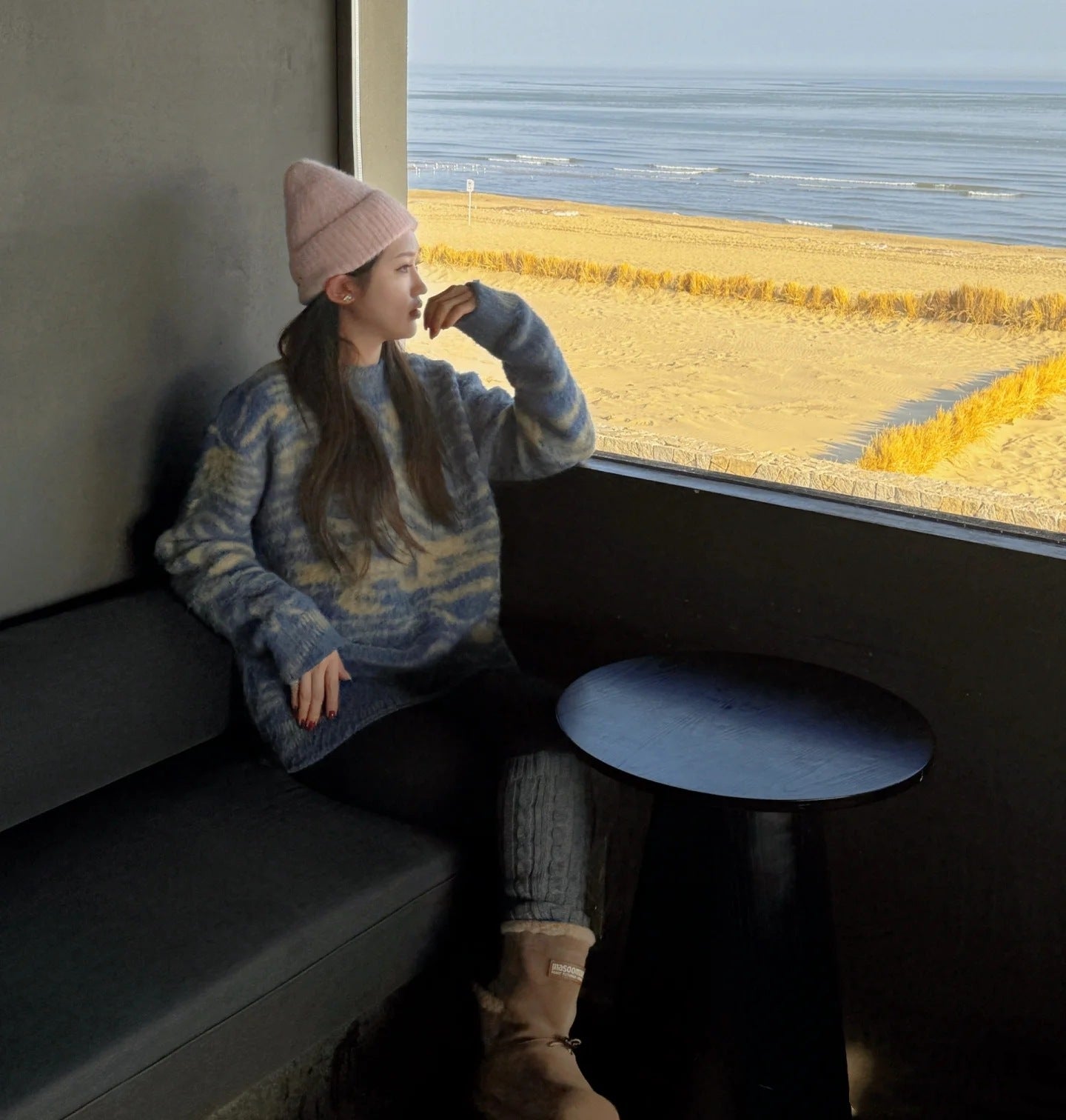 Angora wool knitted sweater