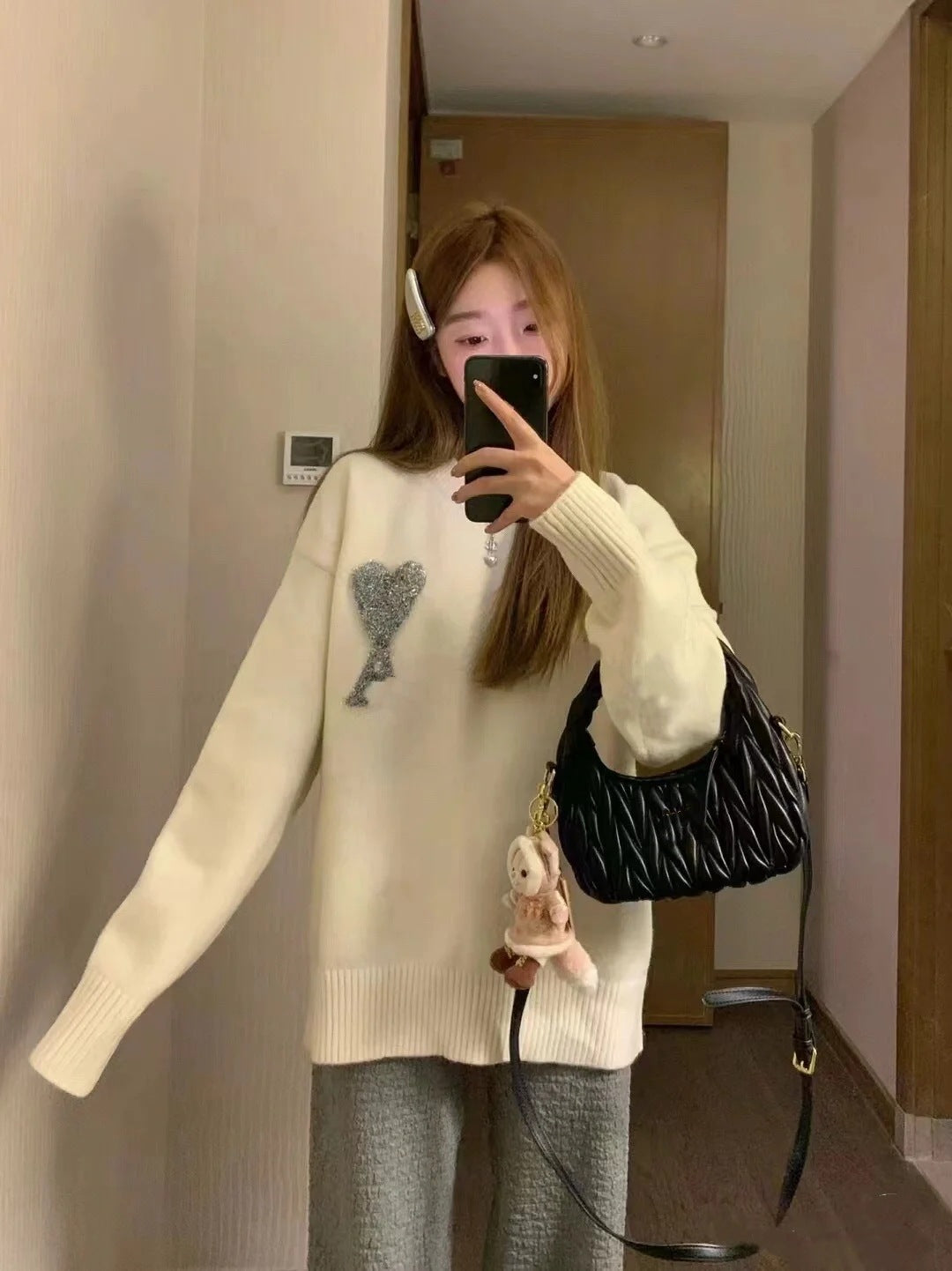 Ami Christmas crew neck sweater