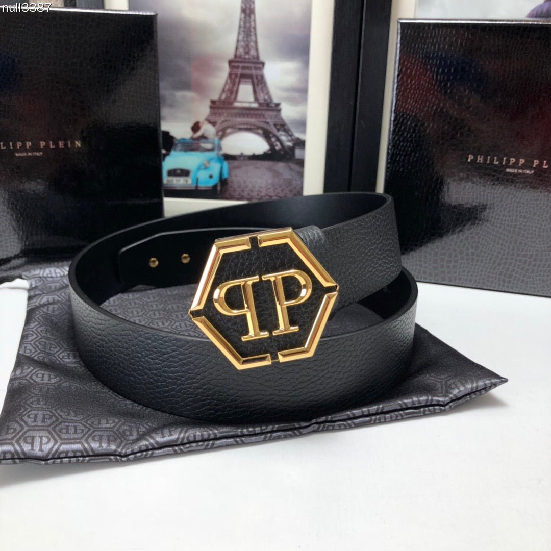 PP Leather Logo Belt#3