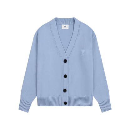 AMI PARIS Cotton and wool cardigan