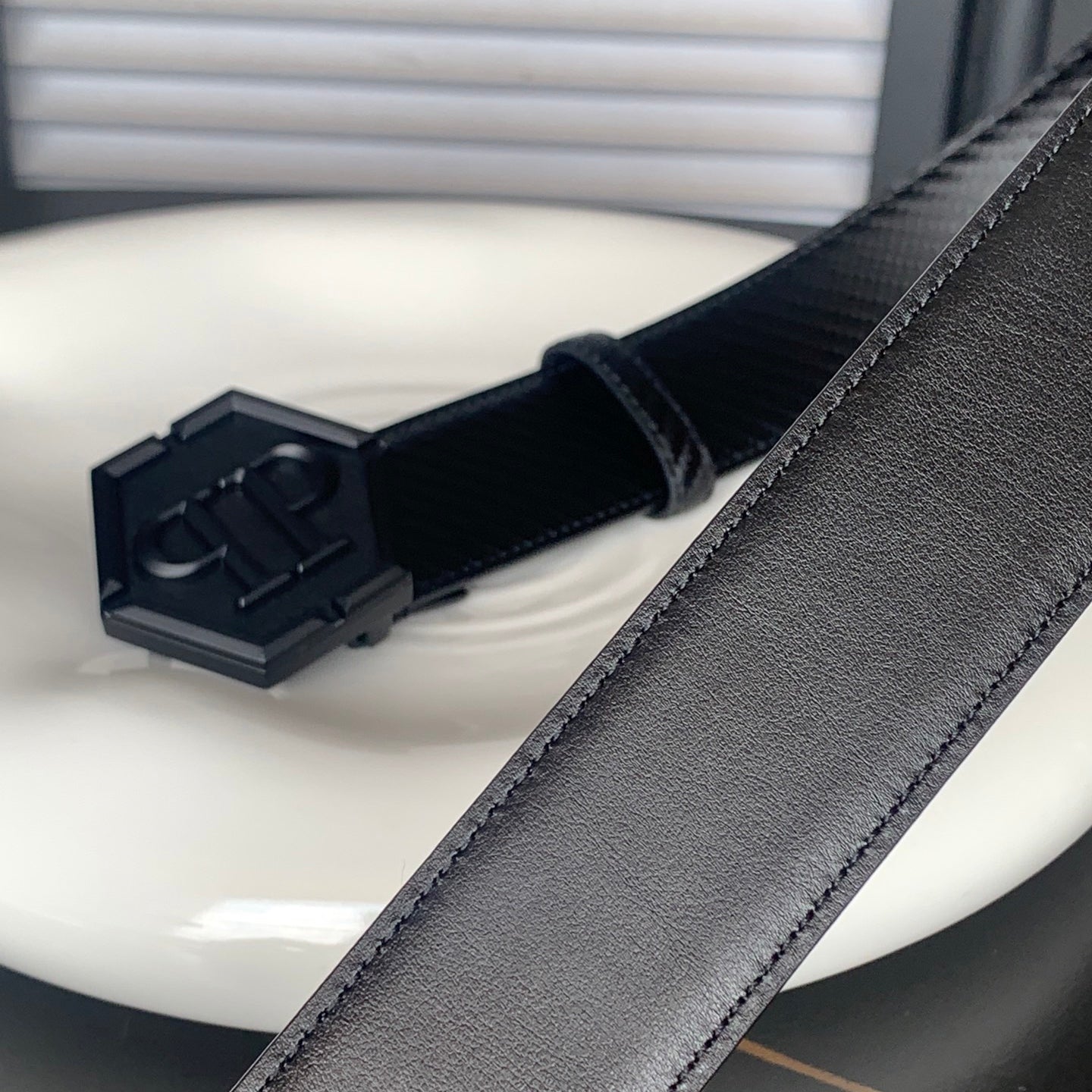 PP Leather Logo Belt#12