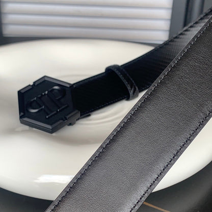 PP Leather Logo Belt#12