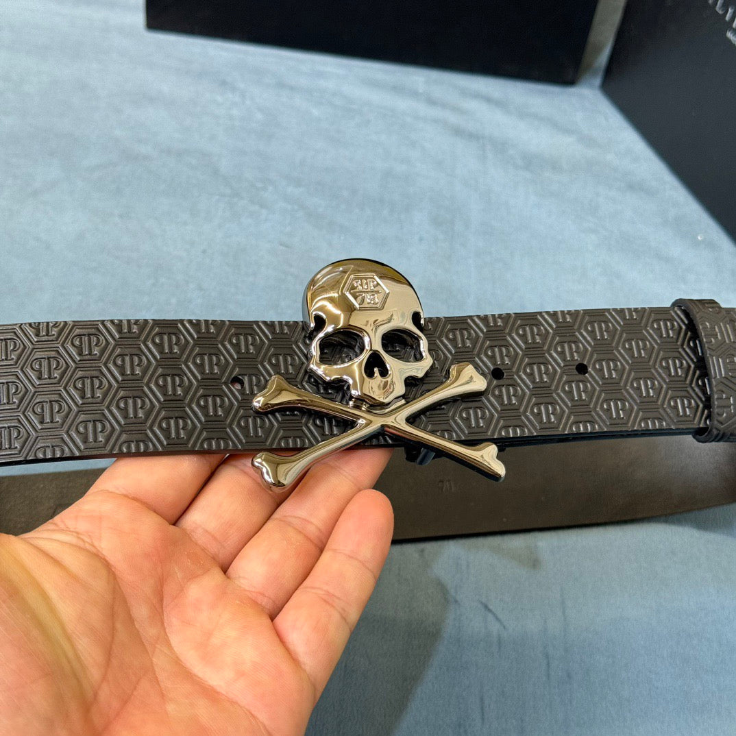 PP Leather Skull Belt#5