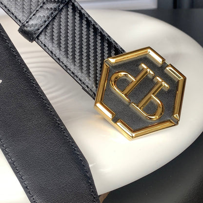 PP Leather Logo Belt#12