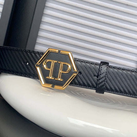 PP Leather Logo Belt#12