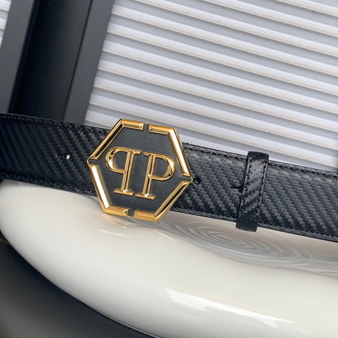 PP Leather Logo Belt#12
