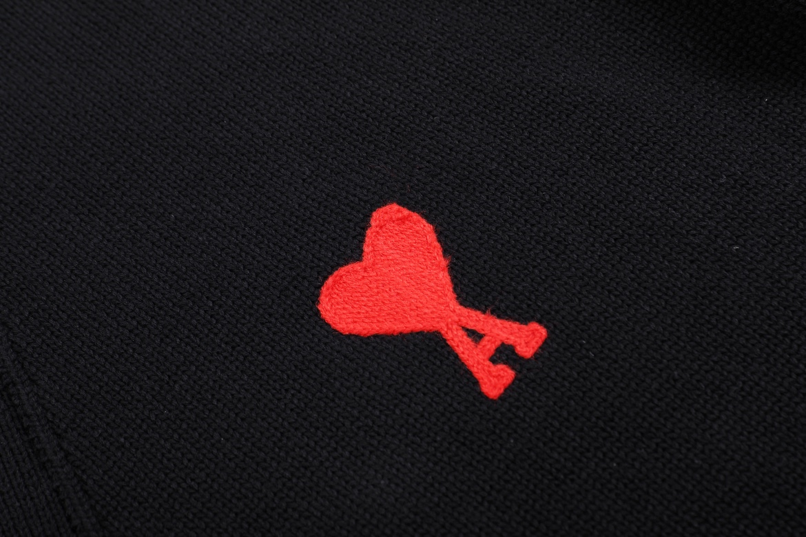 AMI PARIS Cotton and wool cardigan