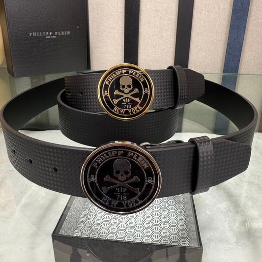 PP Leather Skull Belt#10