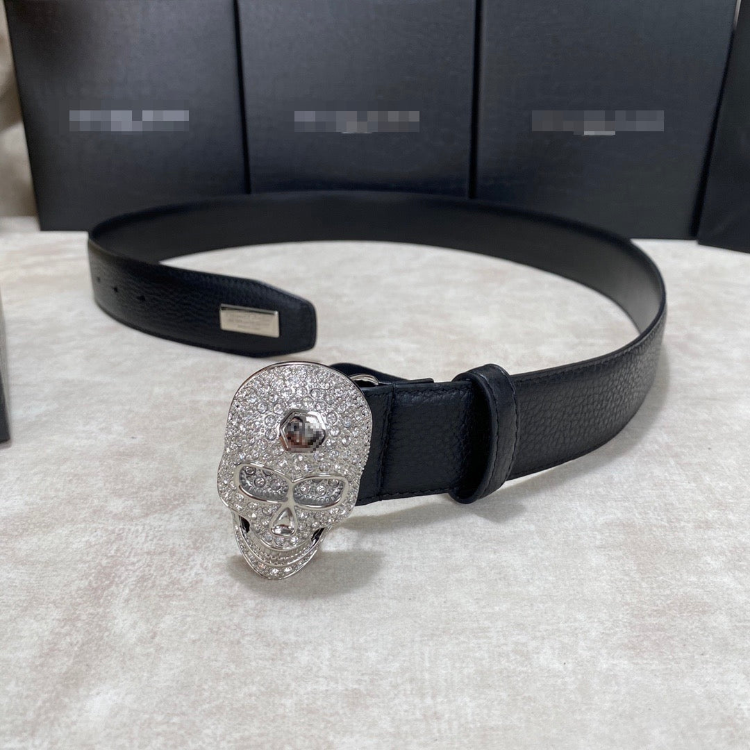 PP Leather Skull Belt