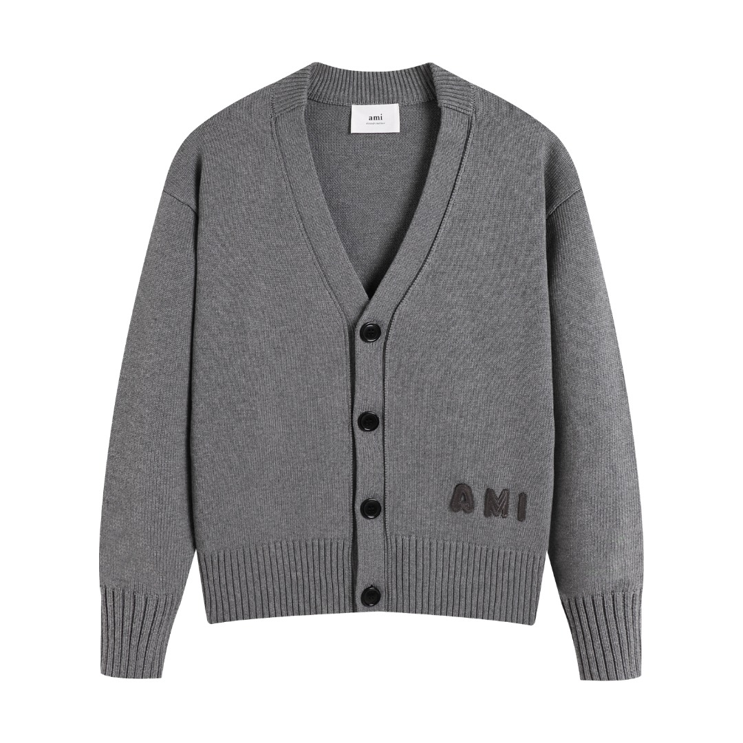 AMI PARIS Cotton and wool sweater