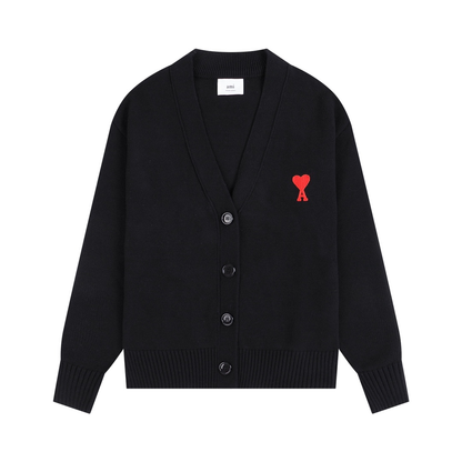 AMI PARIS Cotton and wool cardigan