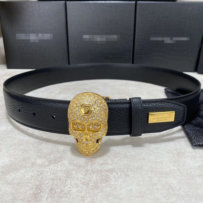PP Leather Skull Belt