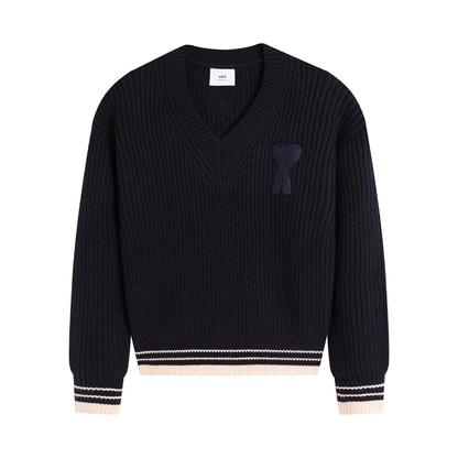 AMI PARIS Cotton and wool sweater