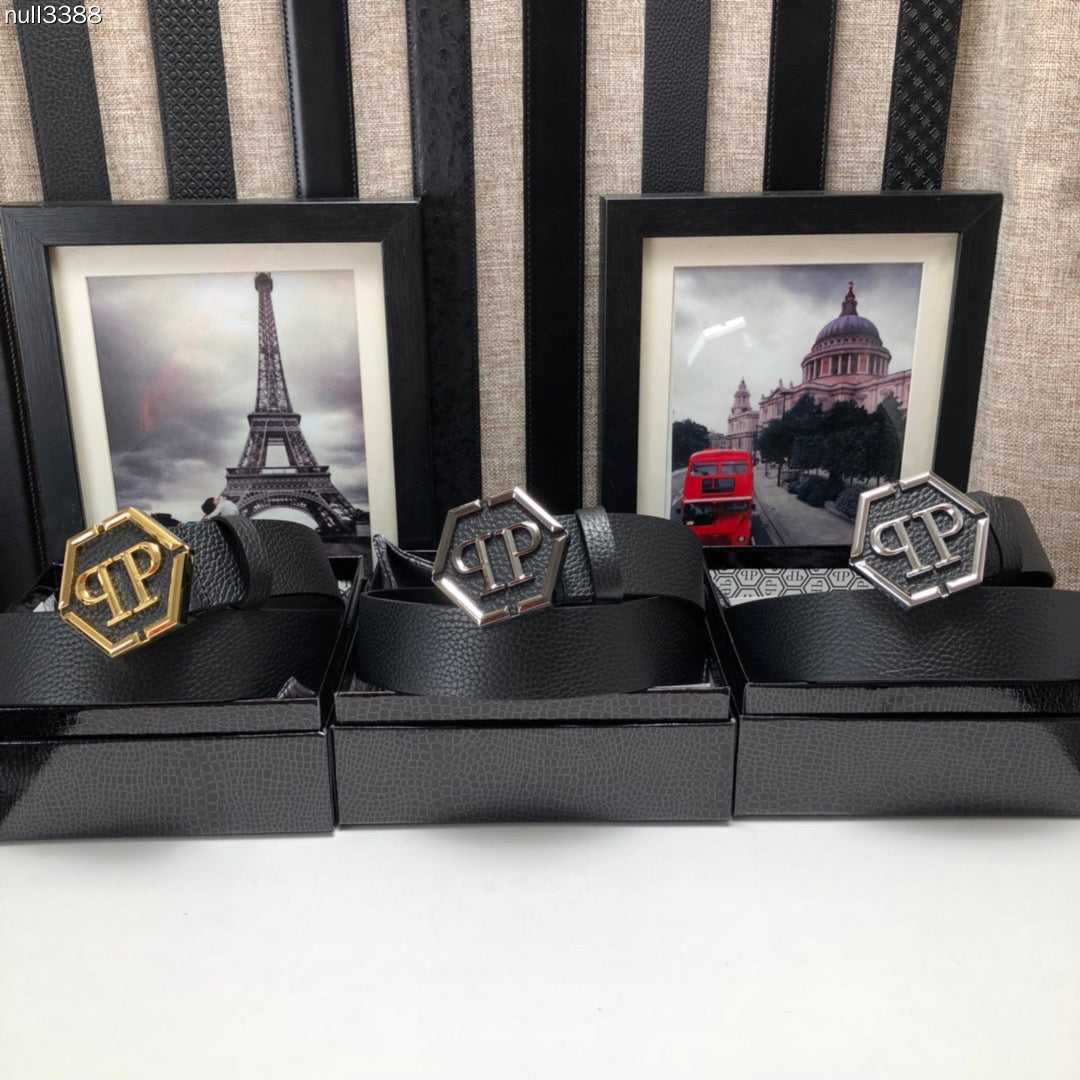 PP Leather Logo Belt#3