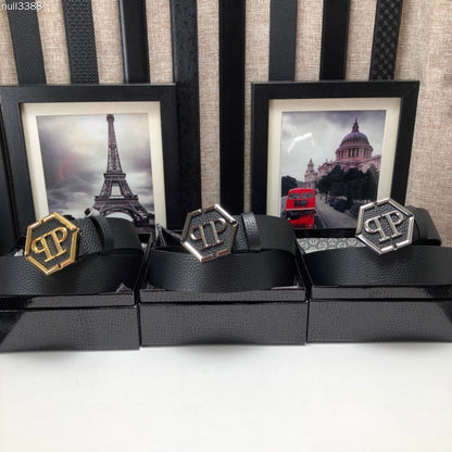 PP Leather Logo Belt#3