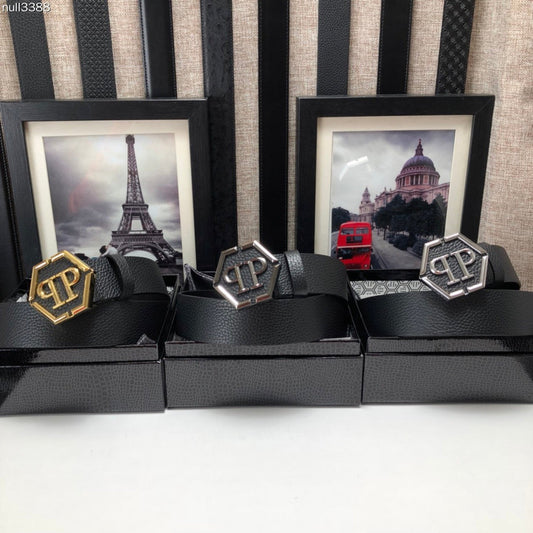 PP Leather Logo Belt#3