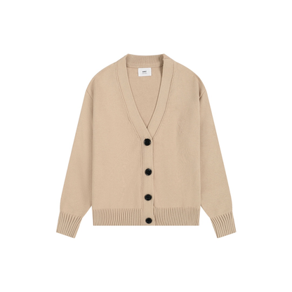 AMI PARIS Cotton and wool cardigan