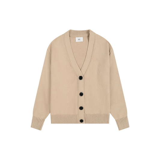 AMI PARIS Cotton and wool cardigan