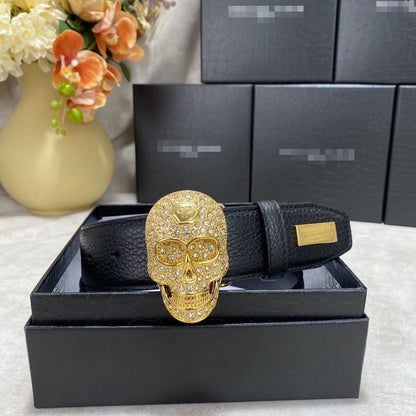 PP Leather Skull Belt