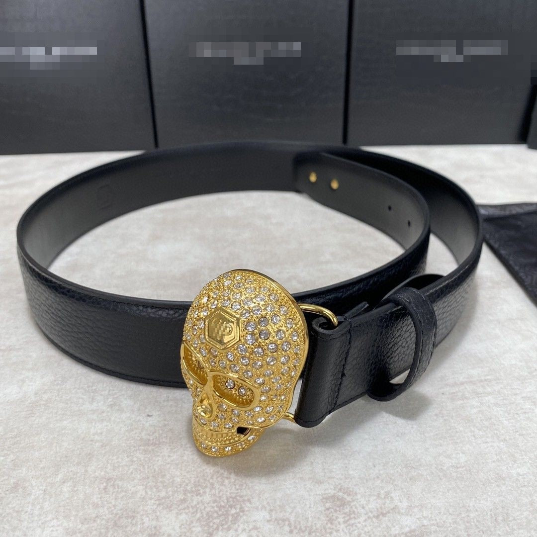 PP Leather Skull Belt