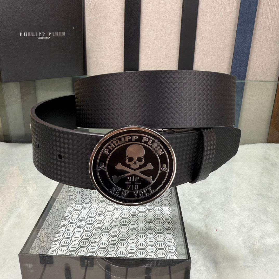 PP Leather Skull Belt#10