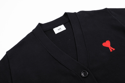 AMI PARIS Cotton and wool cardigan