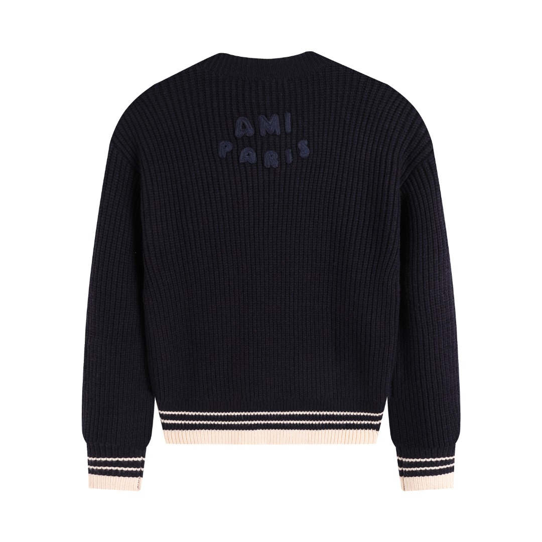 AMI PARIS Cotton and wool sweater