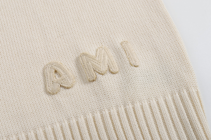 AMI PARIS Cotton and wool sweater