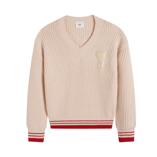 AMI PARIS Cotton and wool sweater