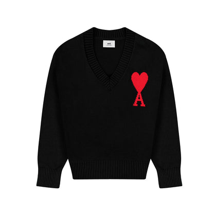 AMI PARIS Cotton and wool sweater