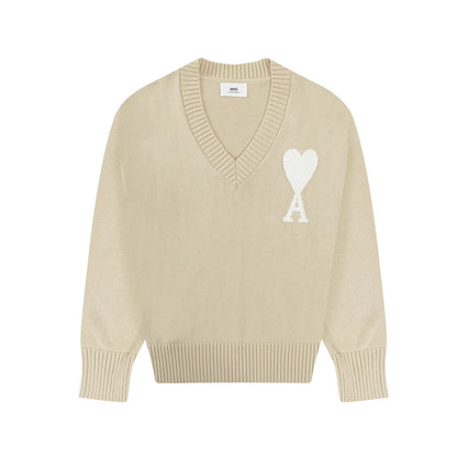 AMI PARIS Cotton and wool sweater