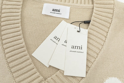 AMI PARIS Cotton and wool sweater