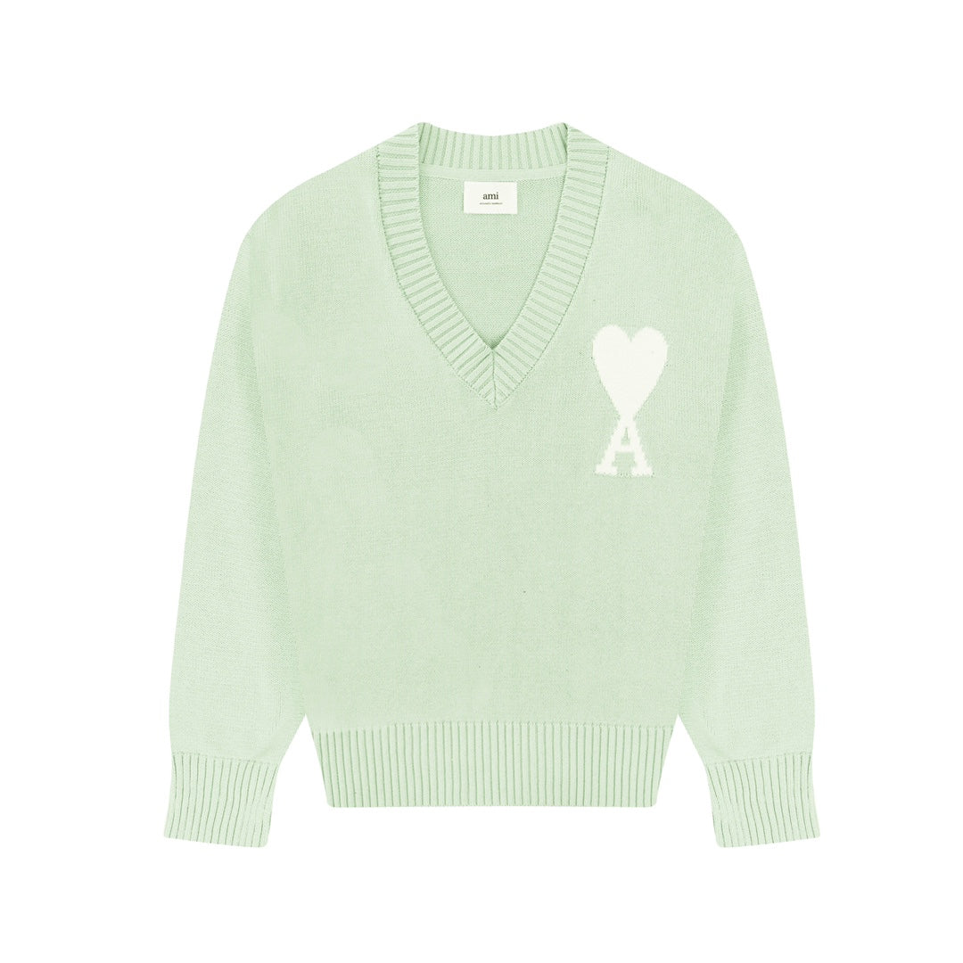 AMI PARIS Cotton and wool sweater