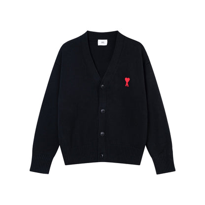 AMI PARIS Cotton and wool cardigan