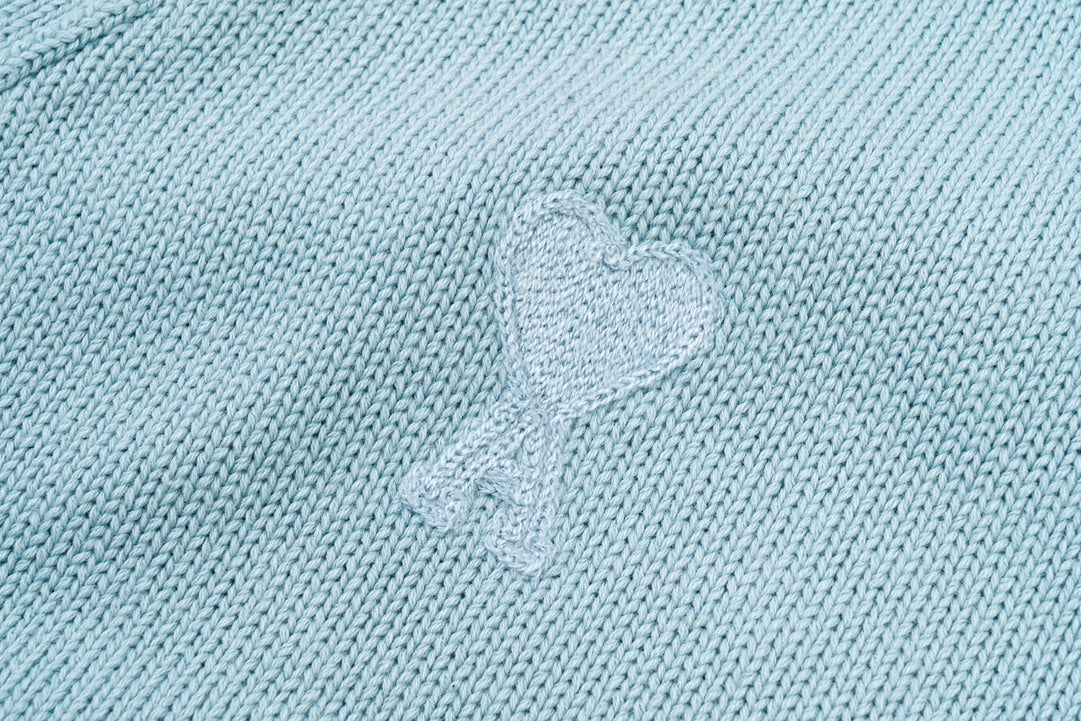 AMI PARIS Cotton and wool cardigan