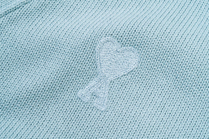 AMI PARIS Cotton and wool cardigan