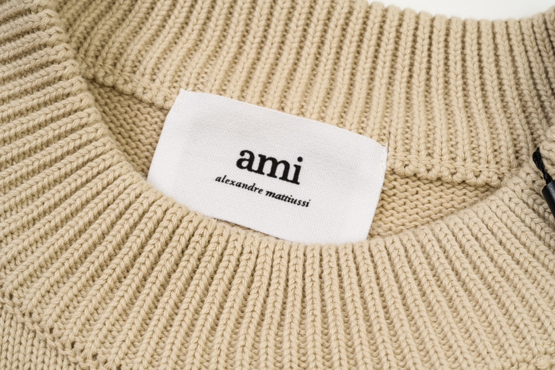 AMI PARIS Cotton and wool sweater
