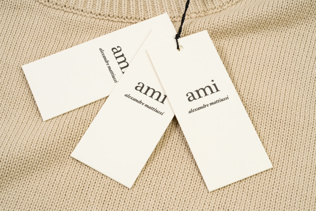 AMI PARIS Cotton and wool sweater