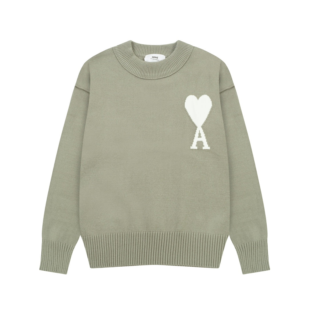 AMI PARIS Cotton and wool sweater