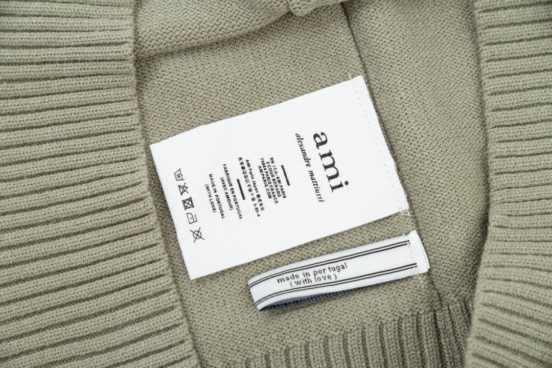 AMI PARIS Cotton and wool sweater