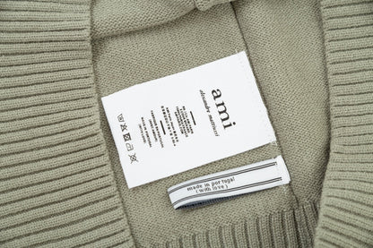 AMI PARIS Cotton and wool sweater