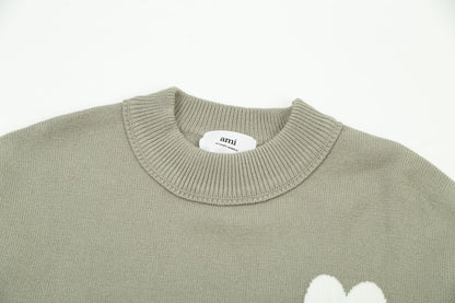 AMI PARIS Cotton and wool sweater