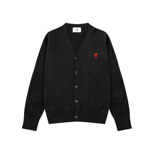AMI PARIS Cotton and wool cardigan