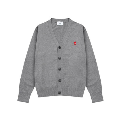 AMI PARIS Cotton and wool cardigan