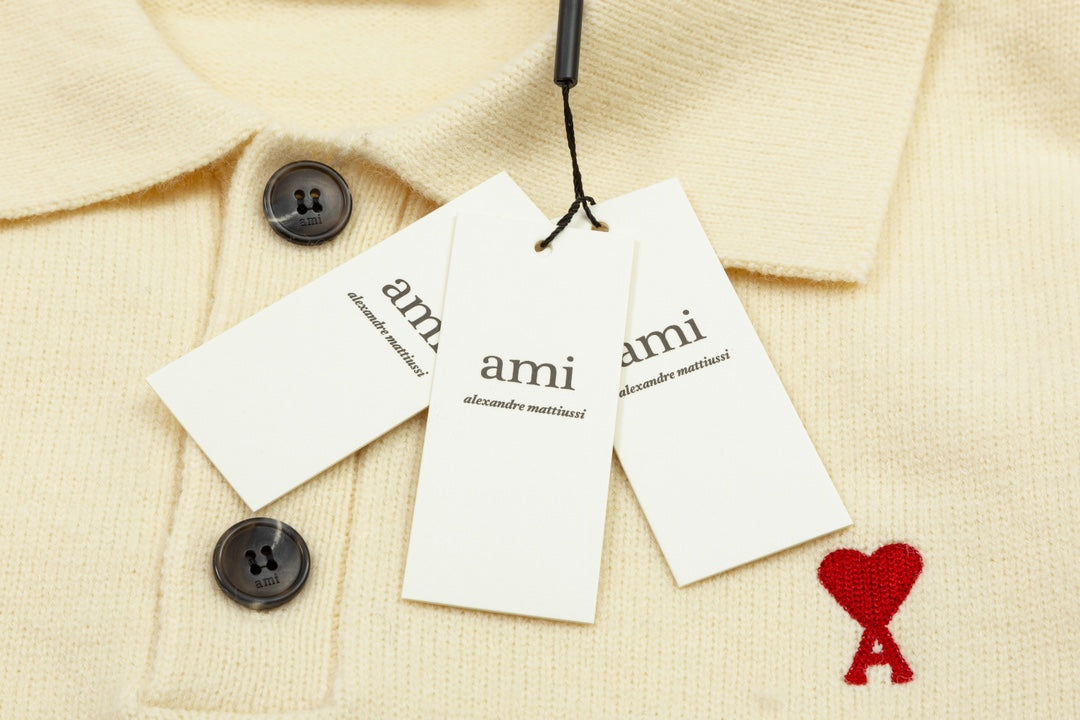 AMI PARIS Cotton and wool sweater