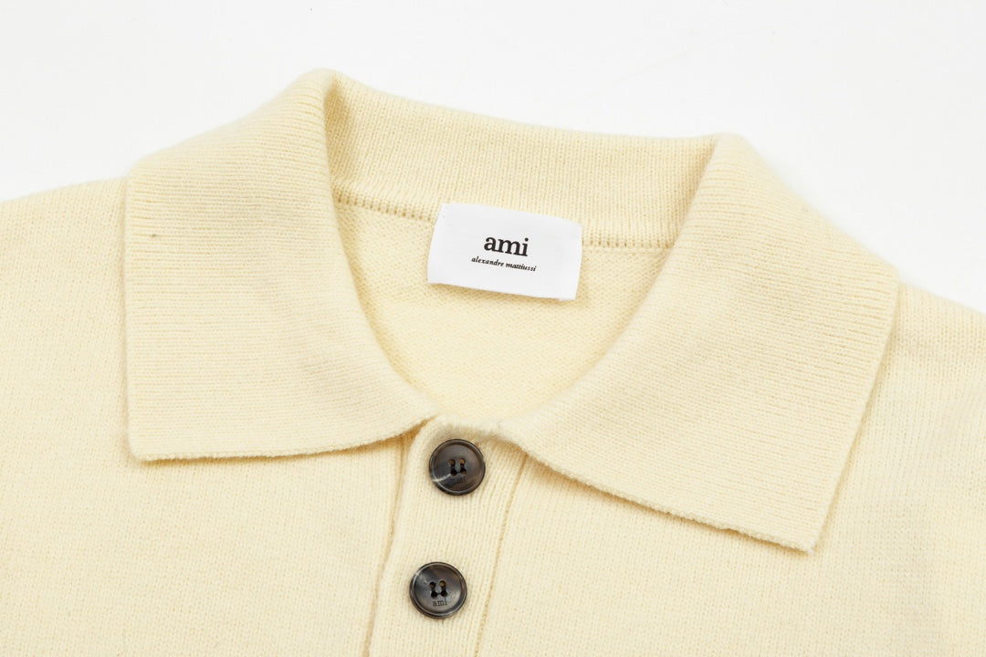 AMI PARIS Cotton and wool sweater